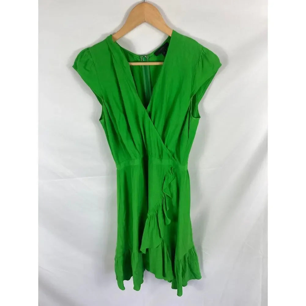 J Crew Faux Wrap Ruffle Dress Size 00